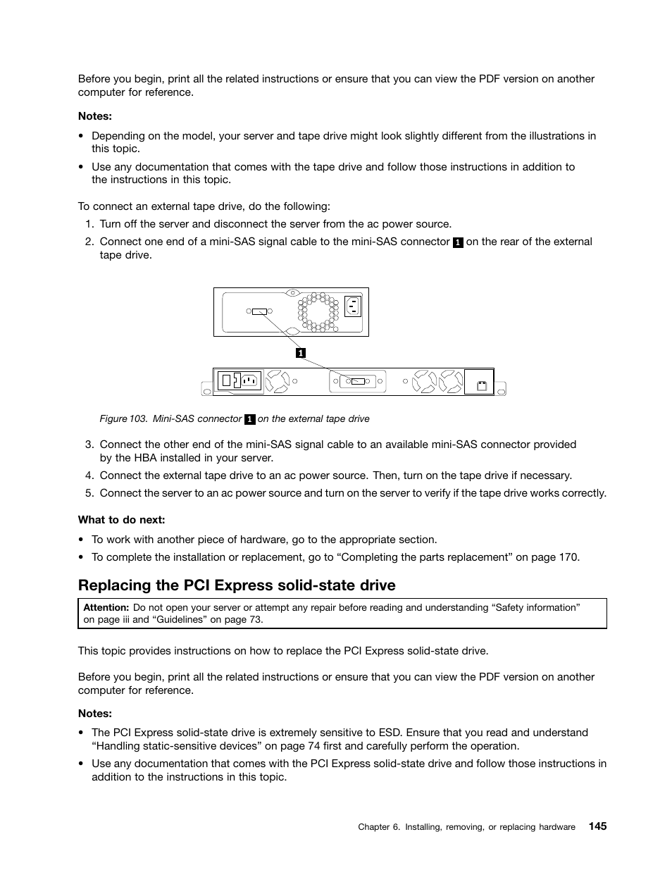 Replacing the pci express solid-state drive | Lenovo ThinkServer RD340 User Manual | Page 157 / 214