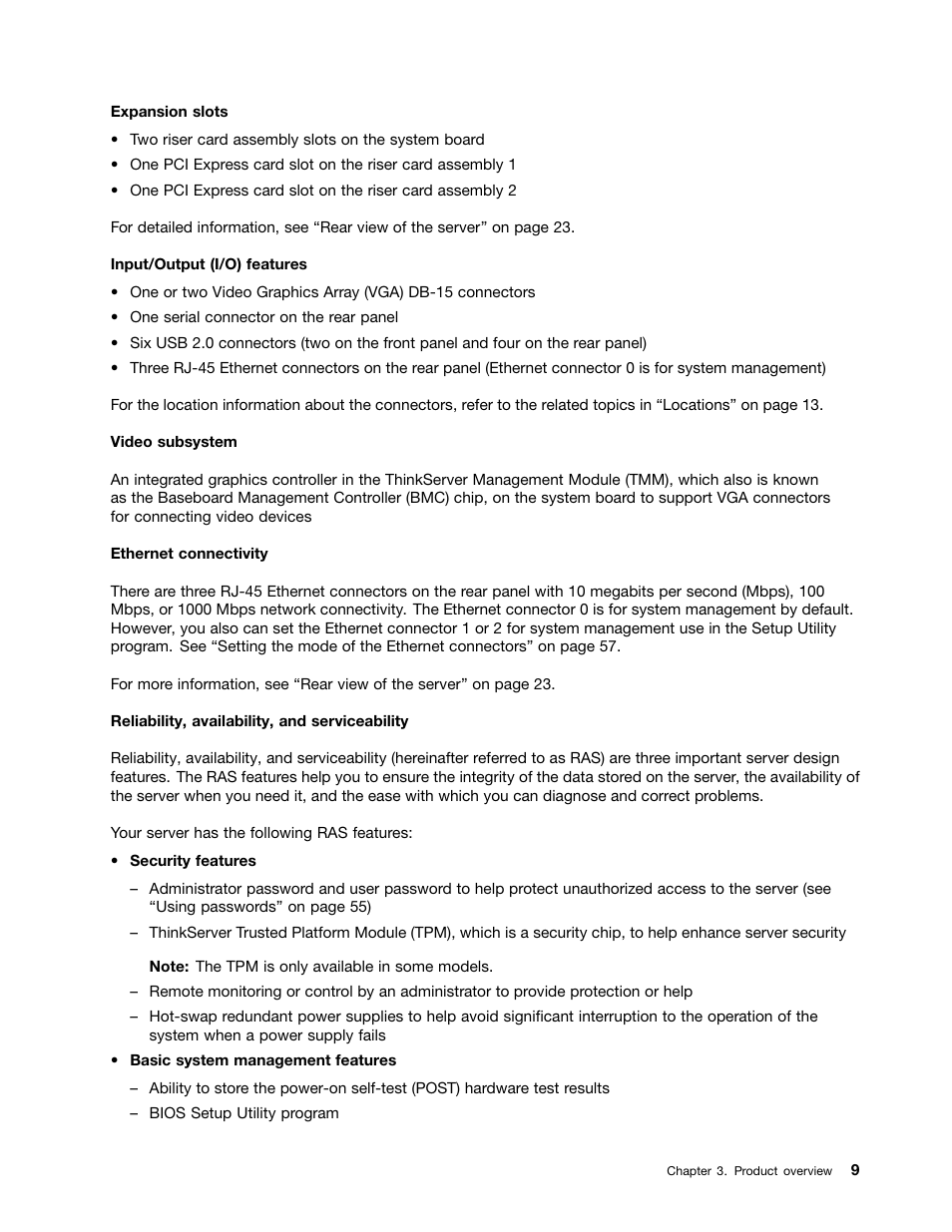 Lenovo ThinkServer RD340 User Manual | Page 21 / 214