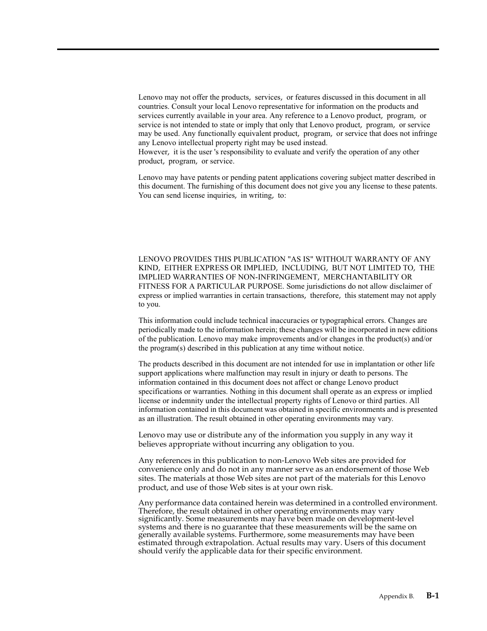 Appendix b. notices, Appendix b, Notices | Lenovo ThinkVision T2220 21.5-inch WLED Backlit LCD Monitor User Manual | Page 34 / 35