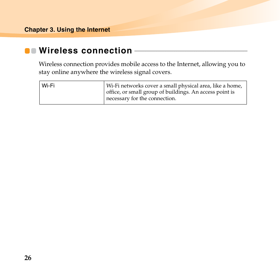 Wireless connection | Lenovo B450 Notebook User Manual | Page 40 / 128