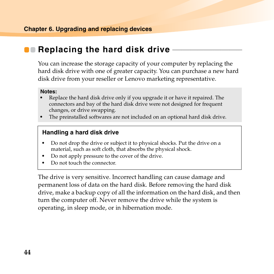 Replacing the hard disk drive | Lenovo B450 Notebook User Manual | Page 58 / 128