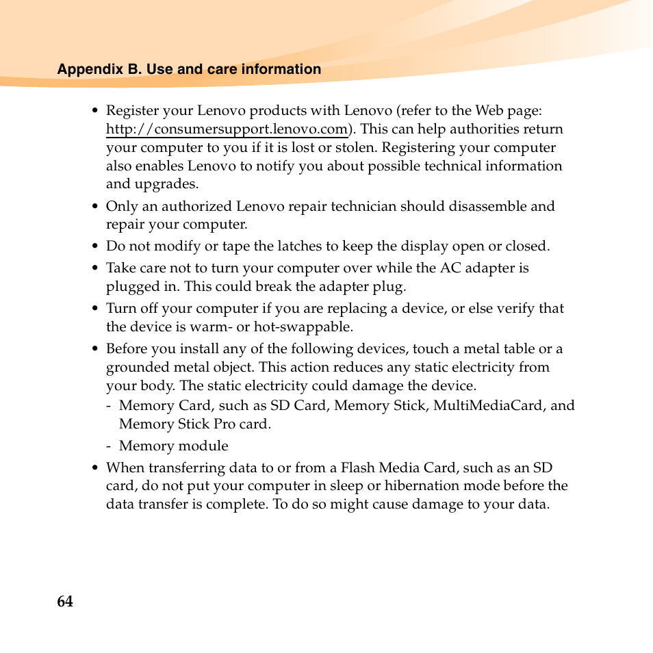 Lenovo B450 Notebook User Manual | Page 78 / 128
