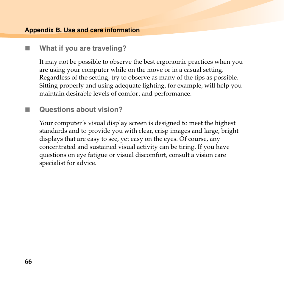 Lenovo B450 Notebook User Manual | Page 80 / 128