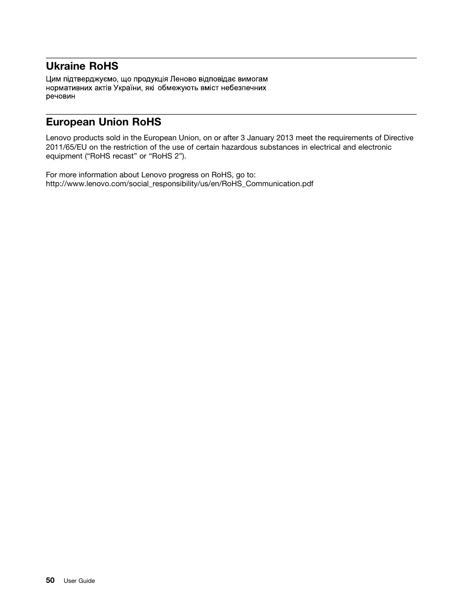 Ukraine rohs, European union rohs, Ukraine rohs european union rohs | Lenovo E40-70 Notebook User Manual | Page 64 / 70