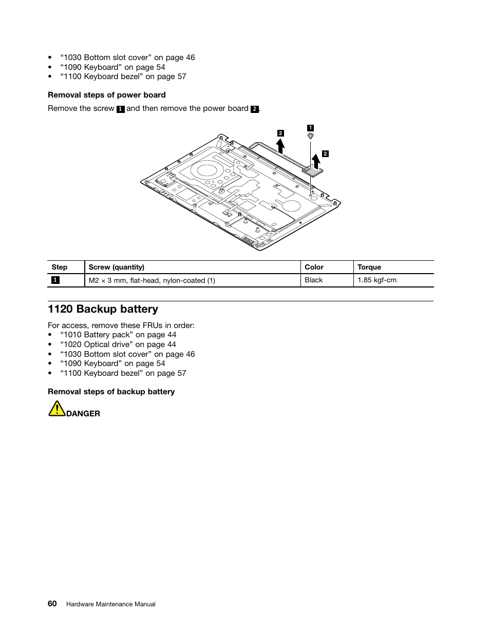1120 backup battery | Lenovo E49 Notebook User Manual | Page 66 / 100
