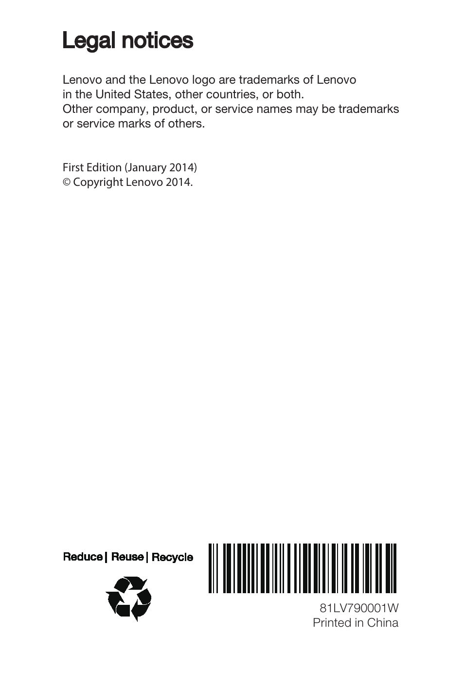 Back, Legal notices | Lenovo A316i Smartphone User Manual | Page 22 / 22