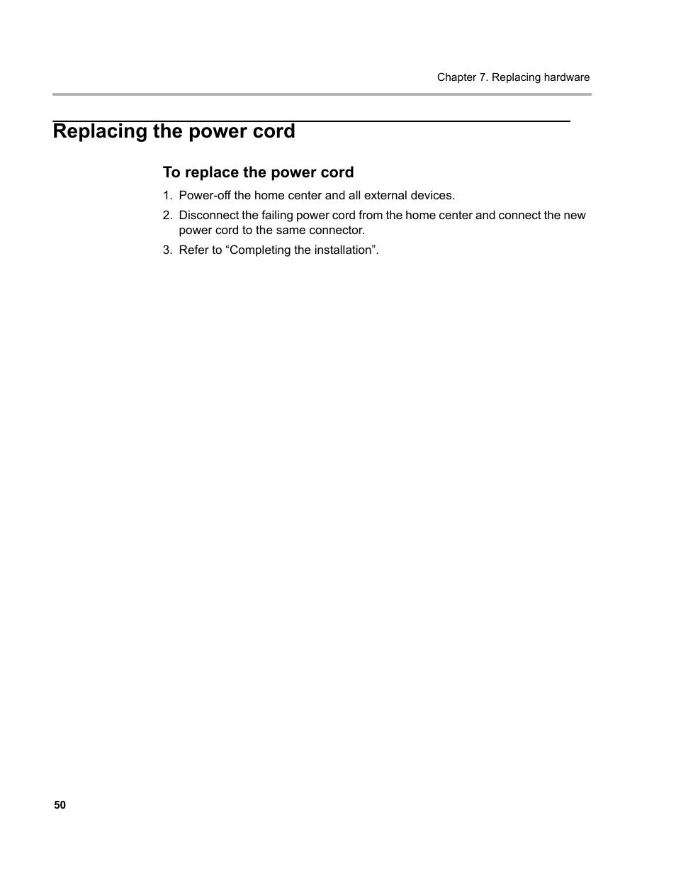 Replacing the power cord | Lenovo D400 Desktop IdeaCentre User Manual | Page 55 / 63