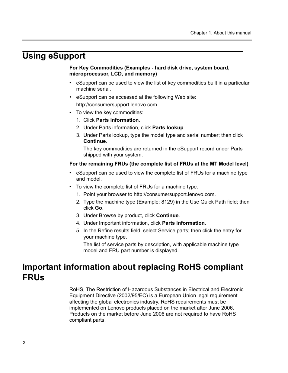 Using esupport | Lenovo D400 Desktop IdeaCentre User Manual | Page 7 / 63