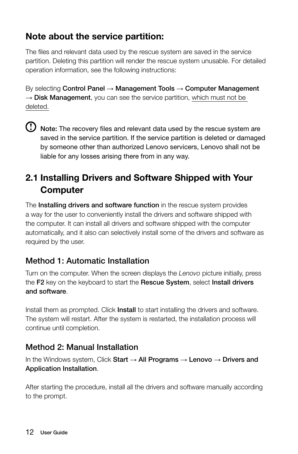 Method 1: automatic installation, Method 2: manual installation | Lenovo C200 All-In-One User Manual | Page 17 / 37