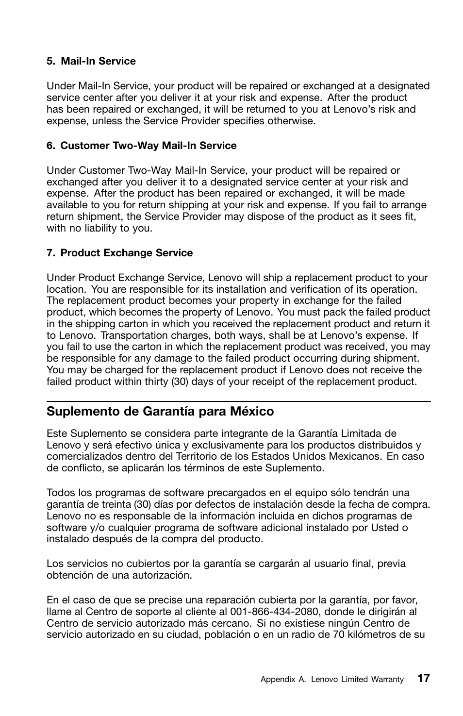 Suplemento de garantía para méxico | Lenovo ThinkPad L420 User Manual | Page 31 / 46