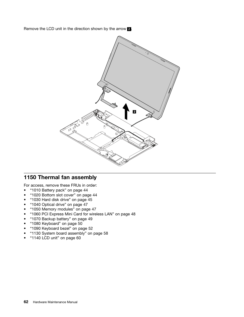 1150 thermal fan assembly | Lenovo B475e Notebook User Manual | Page 68 / 100