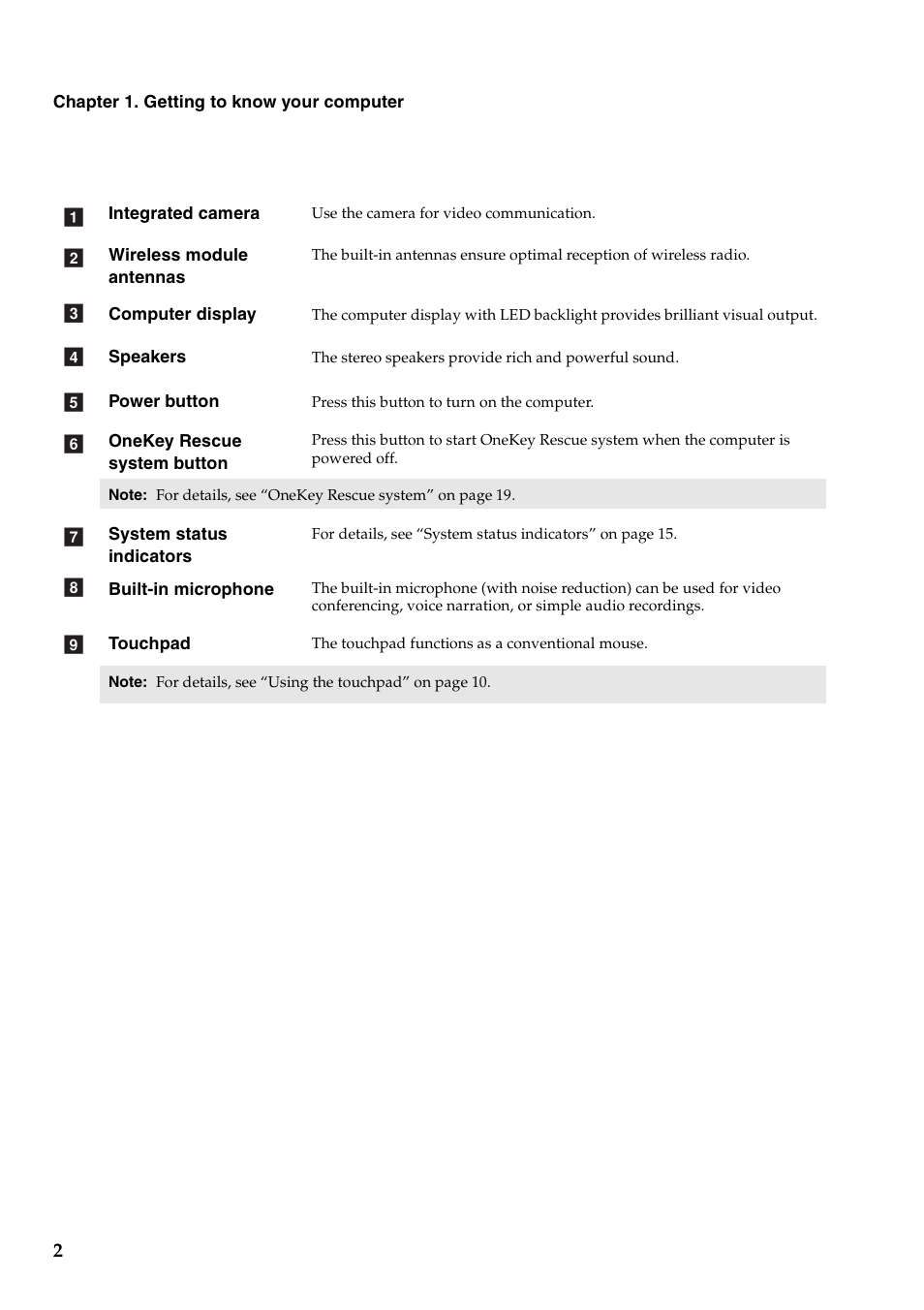 Lenovo B460e Notebook User Manual | Page 6 / 42