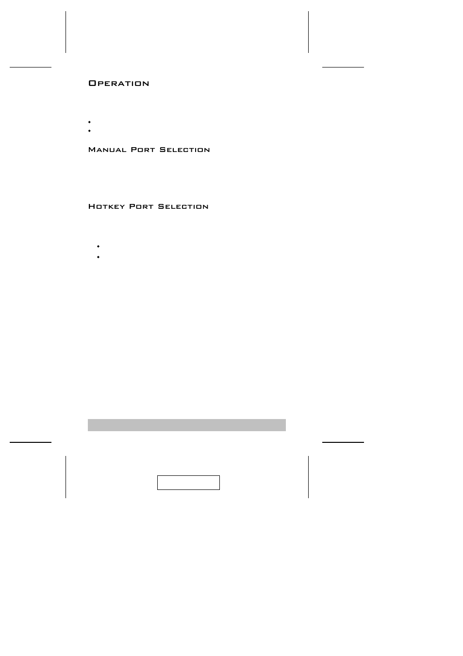 Operation, Manual port selection, Hotkey port selection | ATEN CS-82A User Manual | Page 10 / 16