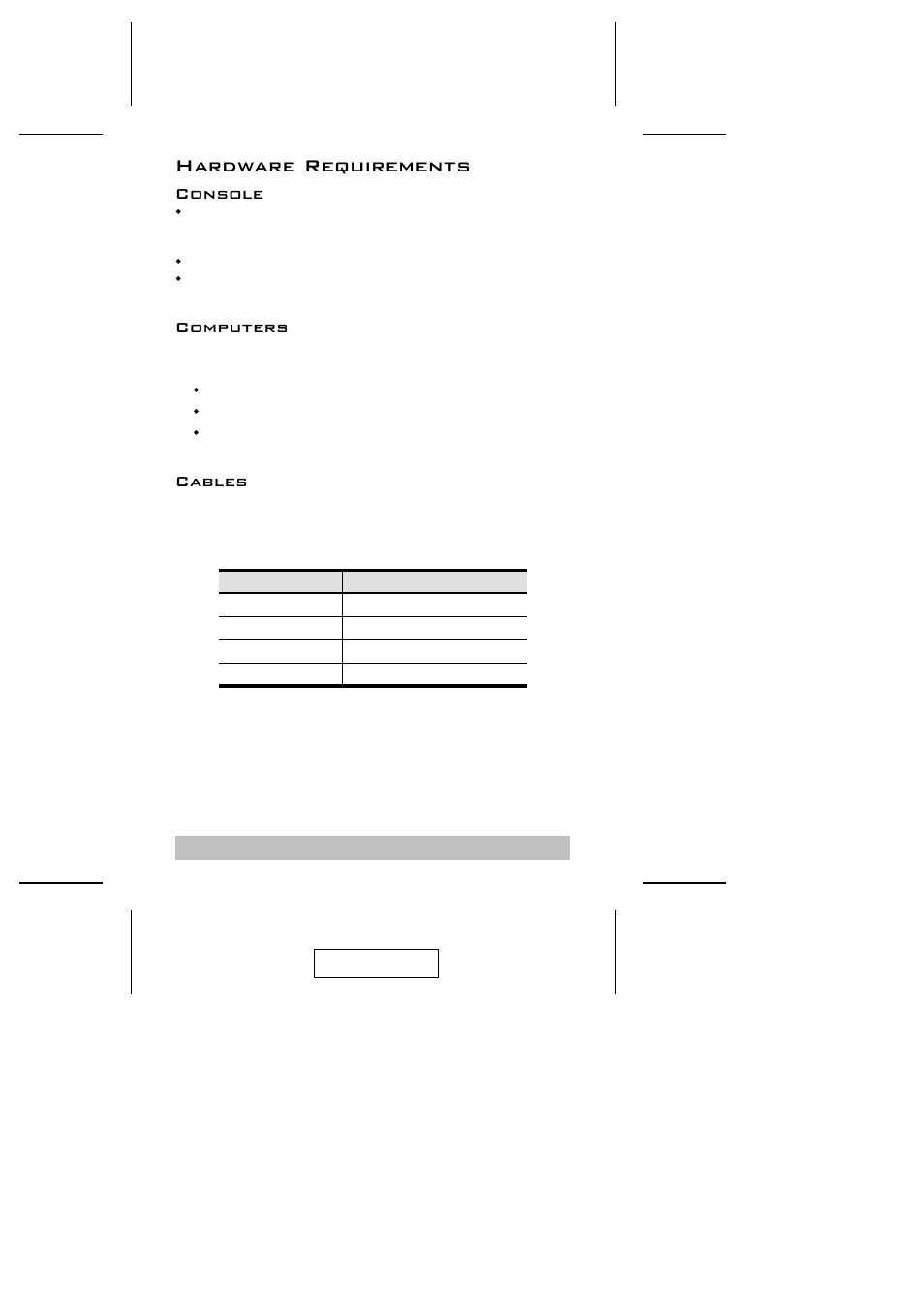 Hardware requirements, Console, Computers | Cables | ATEN CS-82A User Manual | Page 5 / 16