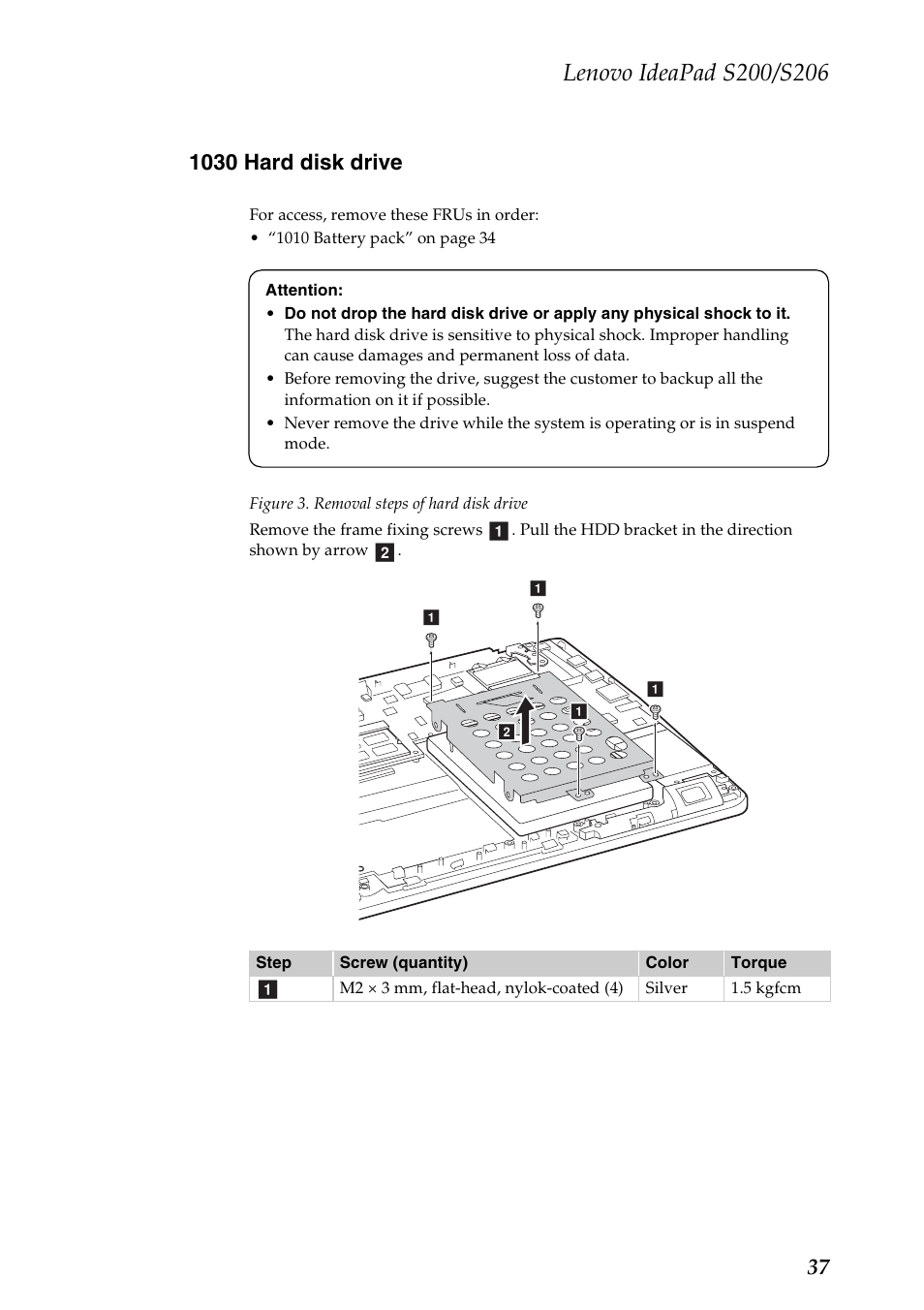 1030 hard disk drive | Lenovo IdeaPad S206 User Manual | Page 41 / 83