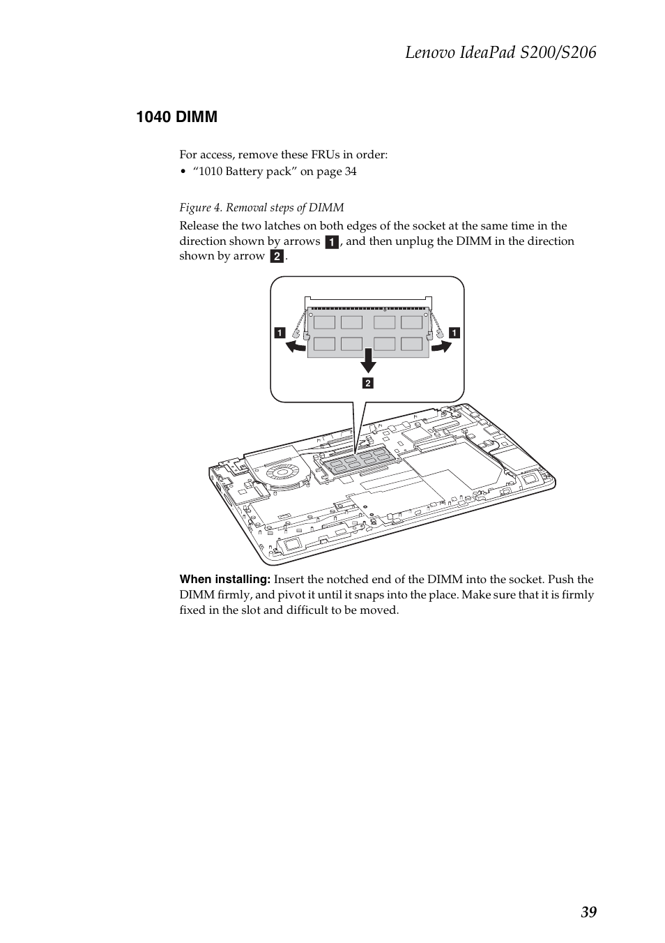 1040 dimm | Lenovo IdeaPad S206 User Manual | Page 43 / 83