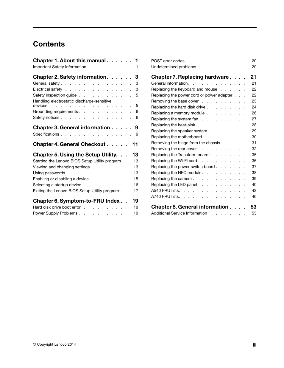 Lenovo A540 All In One User Manual | Page 5 / 59