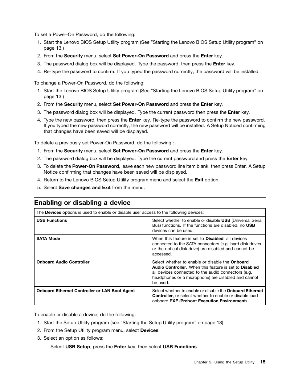 Enabling or disabling a device | Lenovo C540 Touch All-in-One User Manual | Page 21 / 77