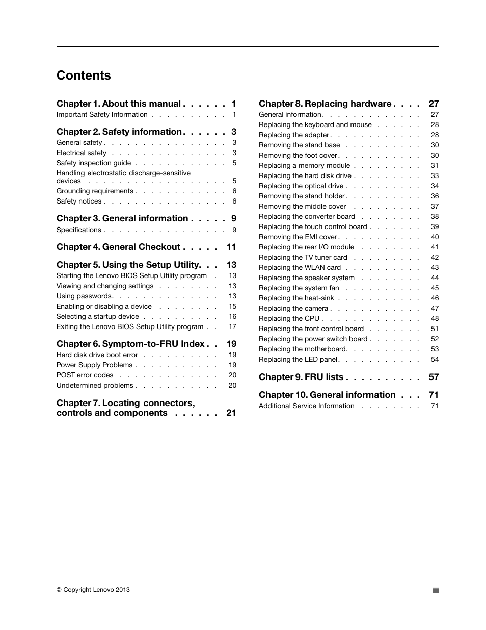 Lenovo C540 Touch All-in-One User Manual | Page 5 / 77