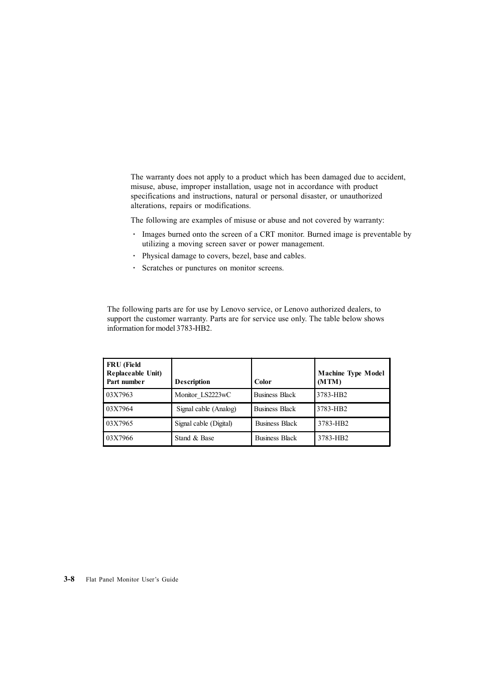 Getting further help, Service information, Product numbers | Customer responsibilities, Service parts | Lenovo LS2223 Wide User Manual | Page 26 / 35