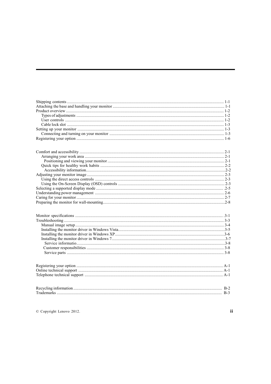 Lenovo LS2223 Wide User Manual | Page 3 / 35