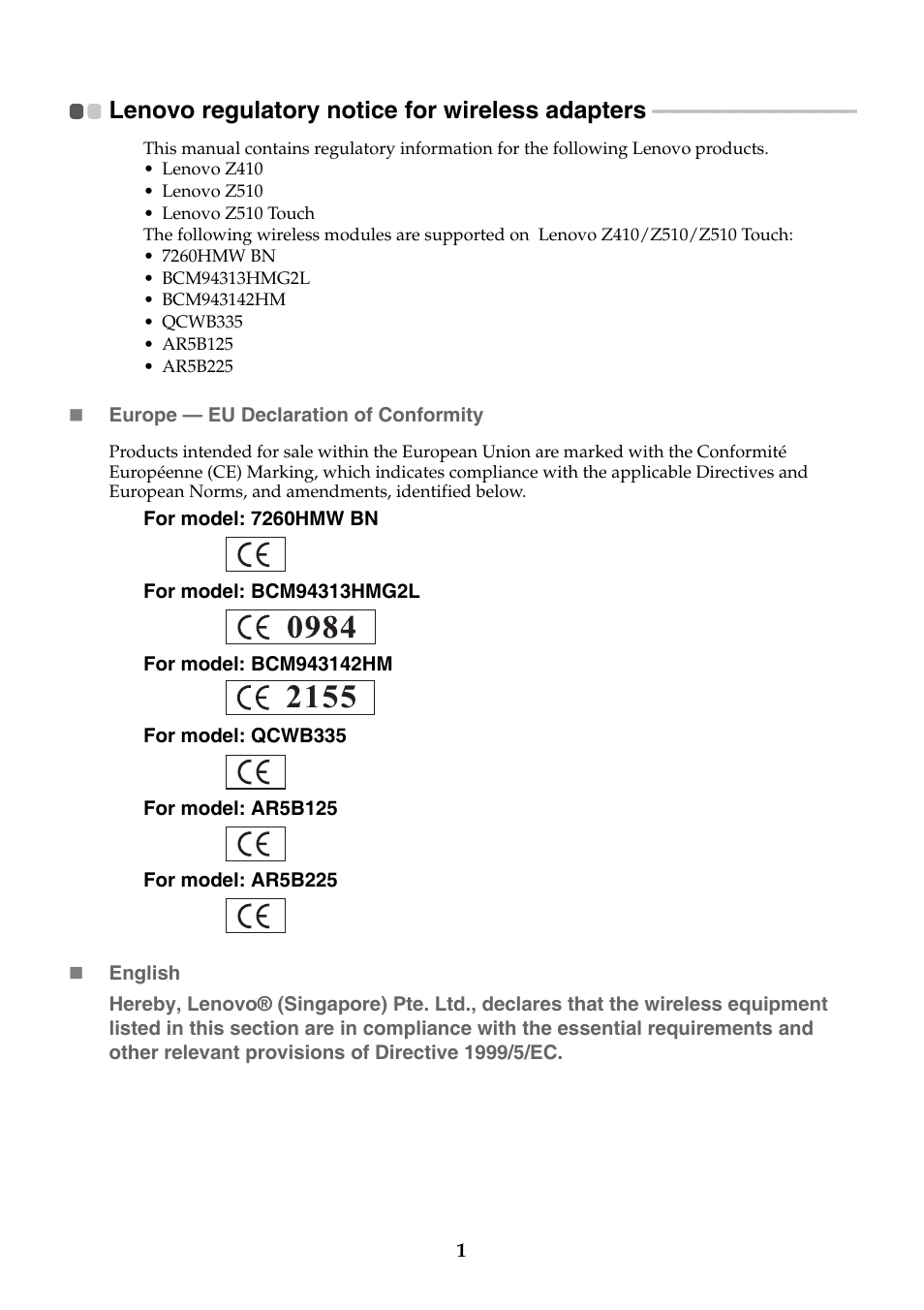 Lenovo IdeaPad Z410 Notebook User Manual | 11 pages