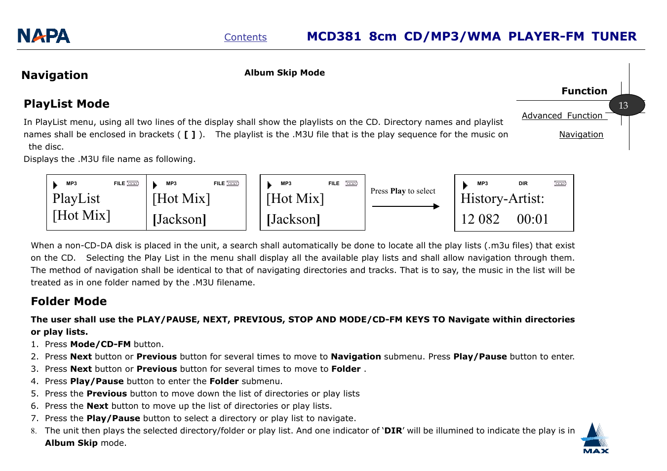 Playlist [hot mix, Hot mix] [ jackson | A-MAX Technology MCD381 User Manual | Page 15 / 22