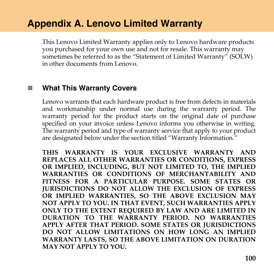 Appendix a. lenovo limited warranty, See “appendix a. lenovo limited | Lenovo IdeaPad Y430 User Manual | Page 109 / 150