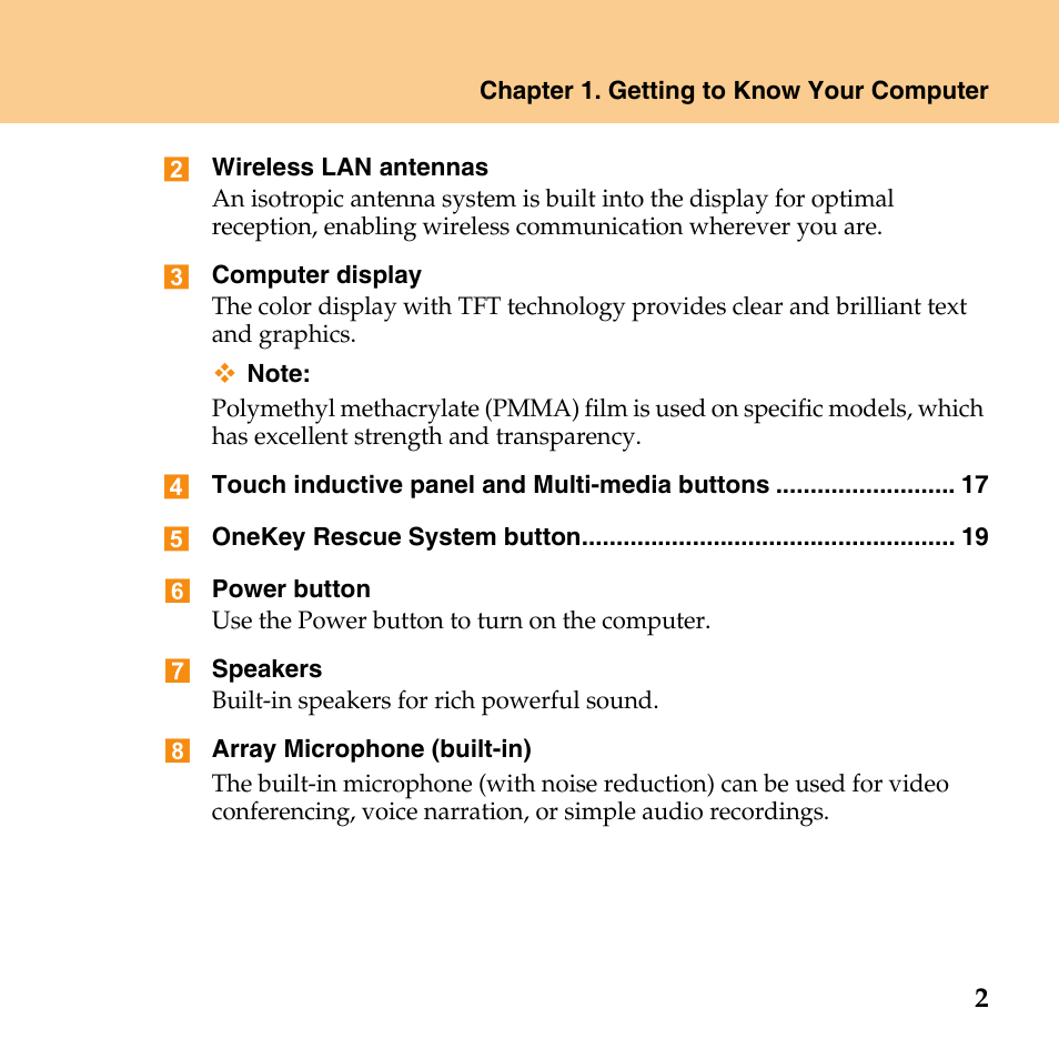 Lenovo IdeaPad Y430 User Manual | Page 11 / 150