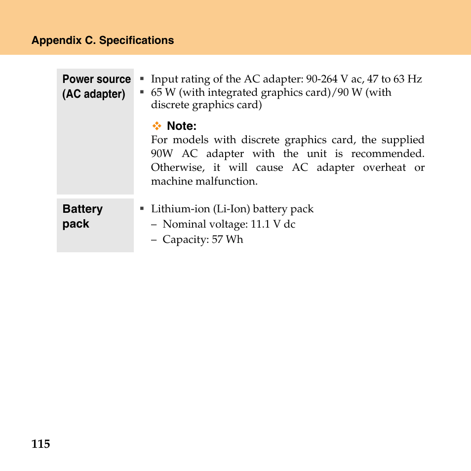 Lenovo IdeaPad Y430 User Manual | Page 124 / 150