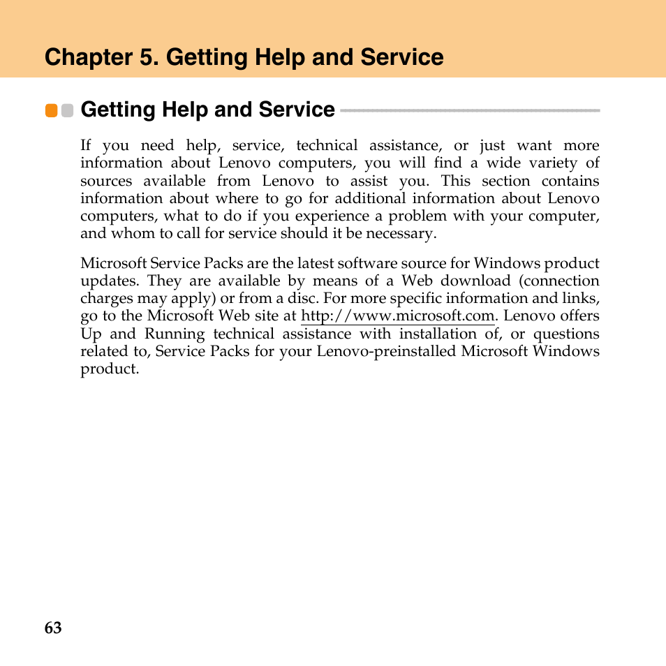 Chapter 5. getting help and service, Getting help and service | Lenovo IdeaPad Y430 User Manual | Page 72 / 150