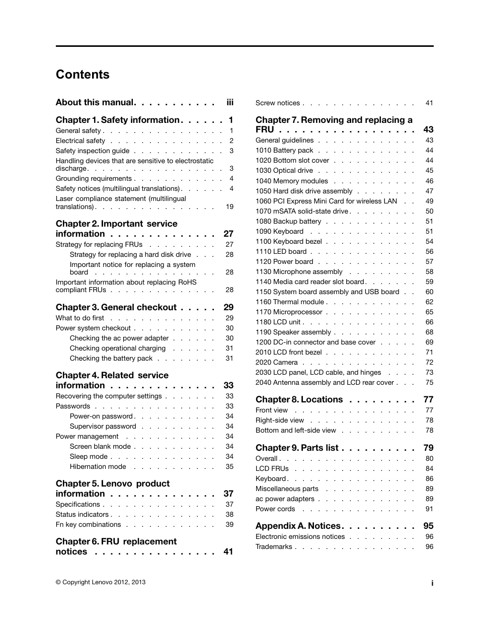 Lenovo B490 Notebook User Manual | Page 3 / 104