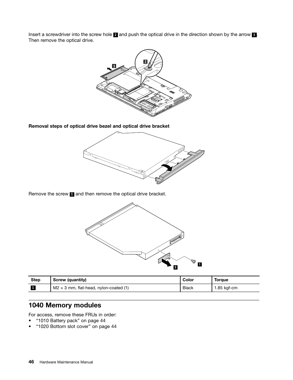 1040 memory modules | Lenovo B490 Notebook User Manual | Page 52 / 104