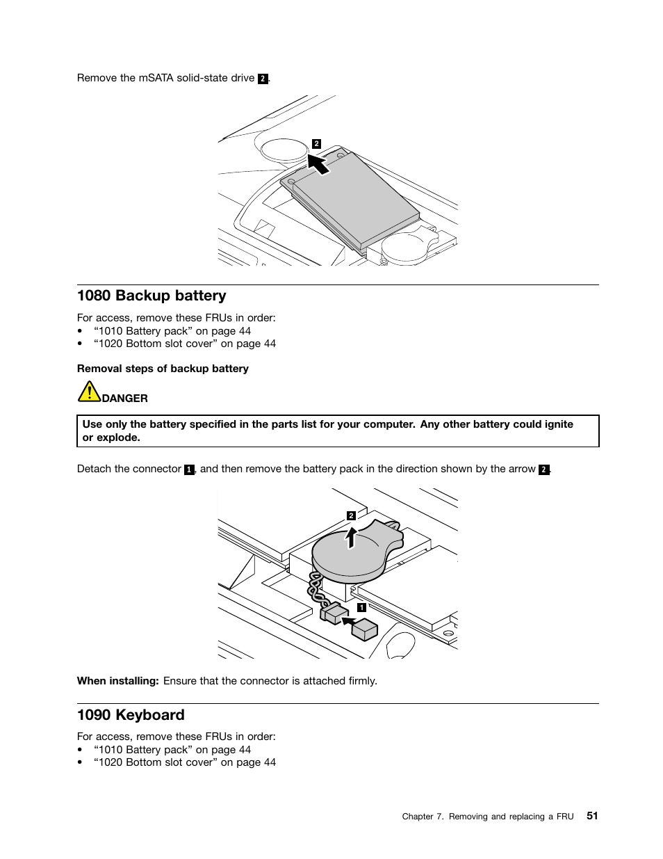 1080 backup battery, 1090 keyboard | Lenovo B490 Notebook User Manual | Page 57 / 104