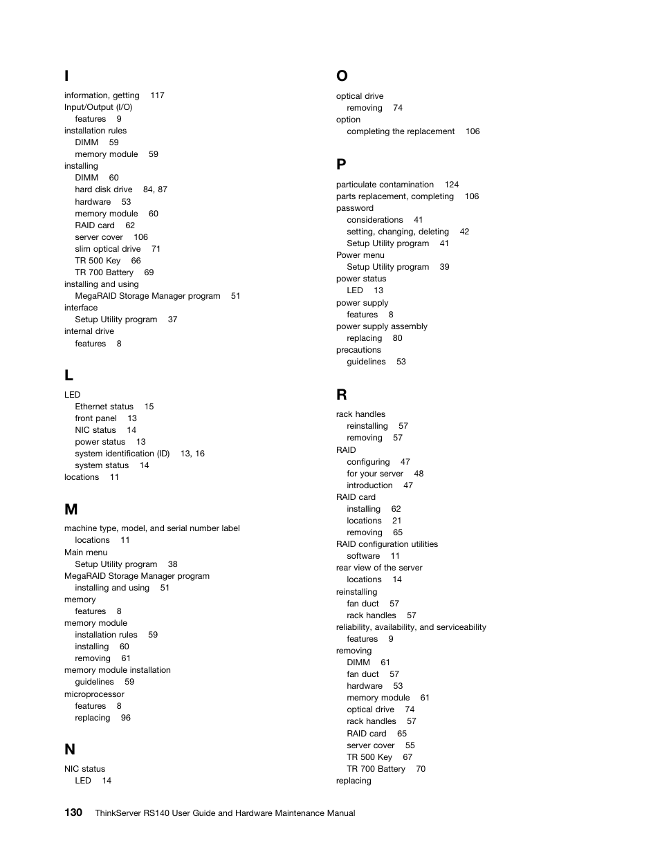 Lenovo ThinkServer RS140 User Manual | Page 142 / 146