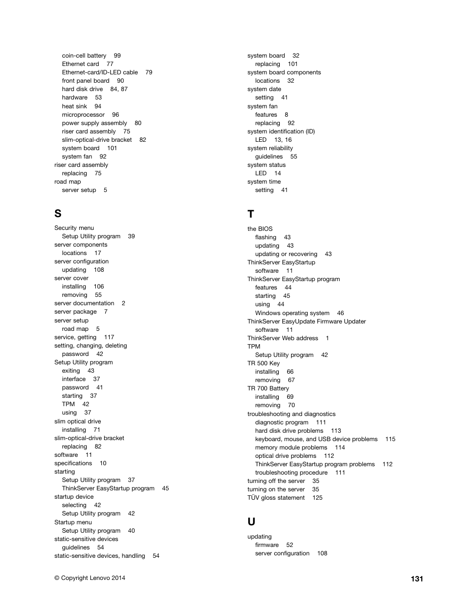 Lenovo ThinkServer RS140 User Manual | Page 143 / 146