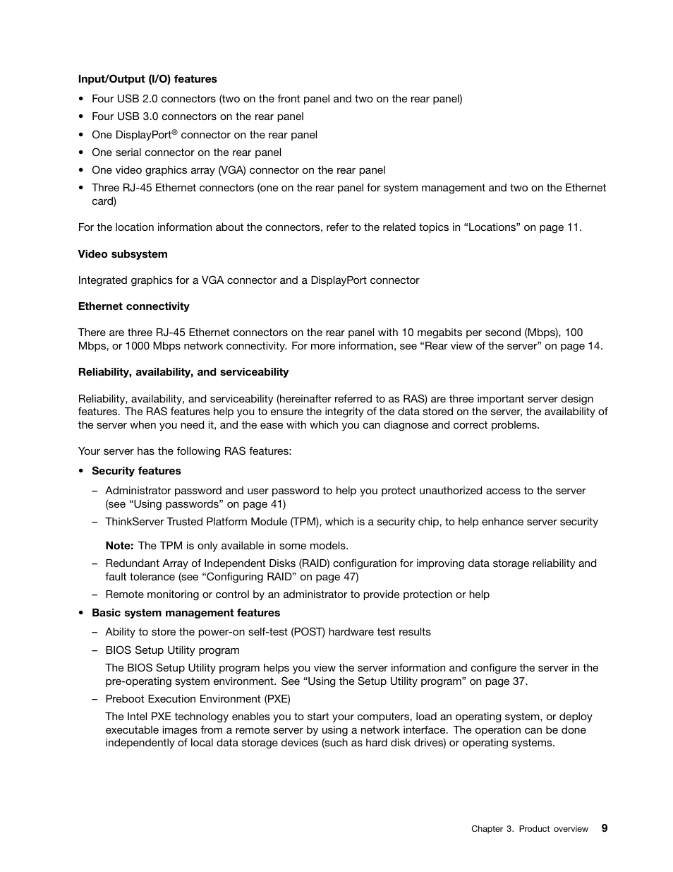 Lenovo ThinkServer RS140 User Manual | Page 21 / 146