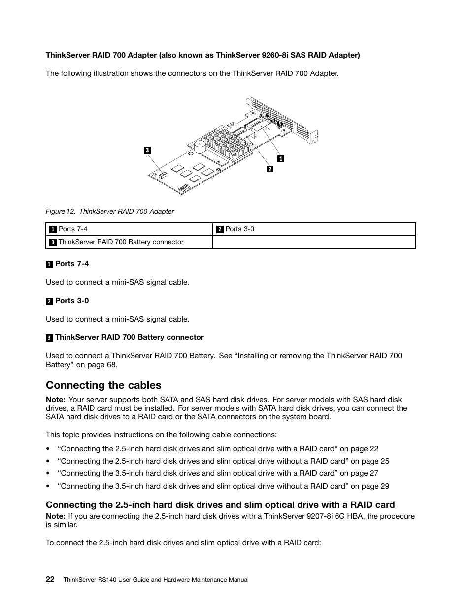 Connecting the cables | Lenovo ThinkServer RS140 User Manual | Page 34 / 146