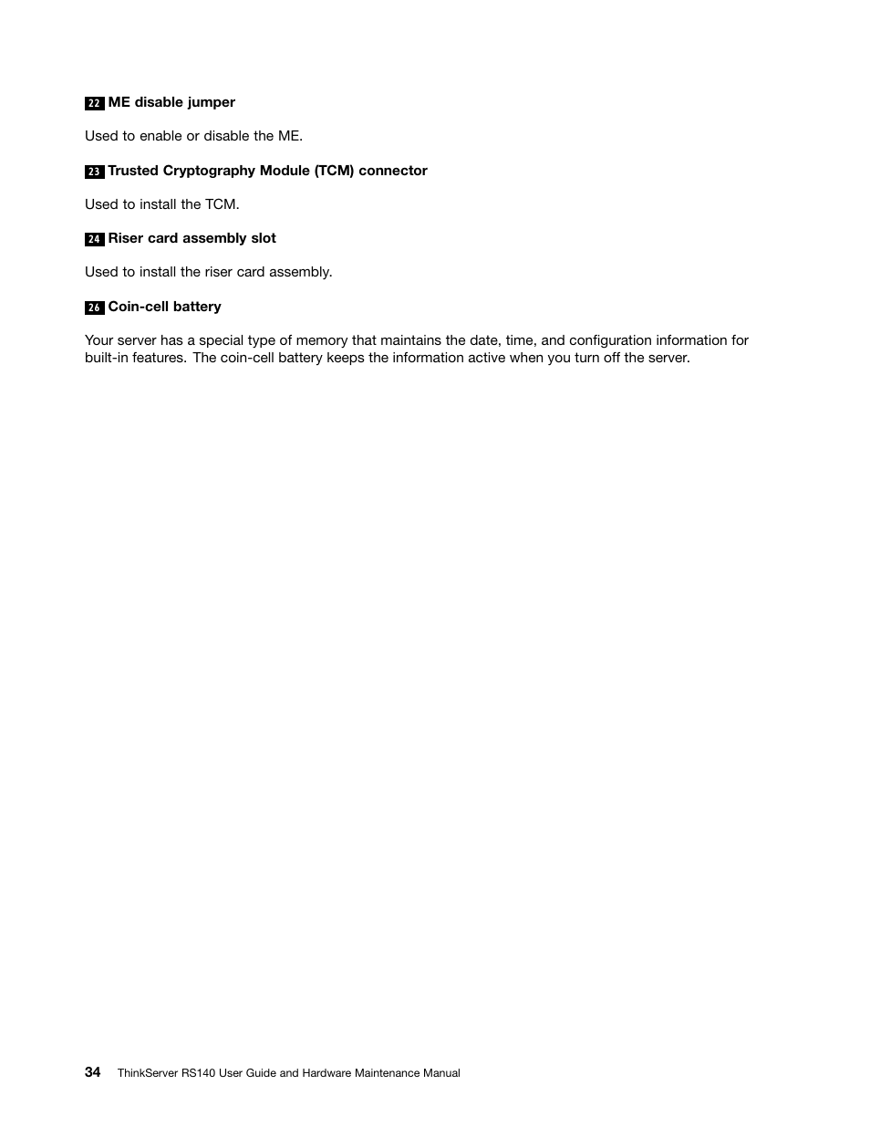 Lenovo ThinkServer RS140 User Manual | Page 46 / 146