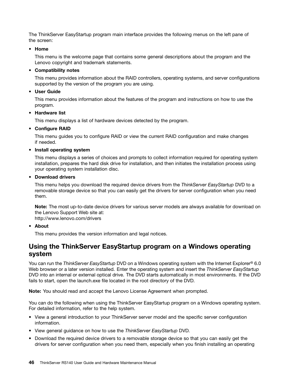 Lenovo ThinkServer RS140 User Manual | Page 58 / 146