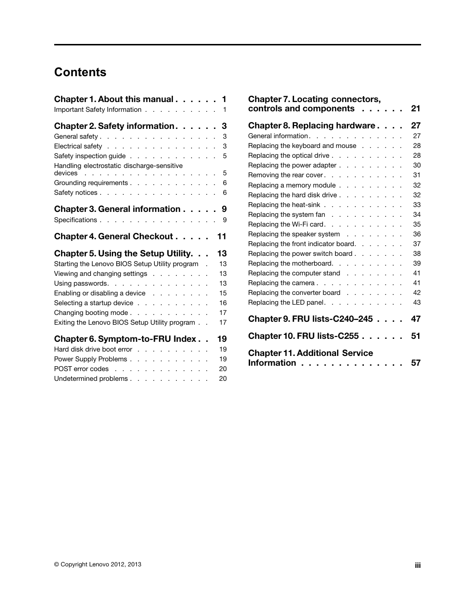 Lenovo C240 All-in-One User Manual | Page 5 / 63