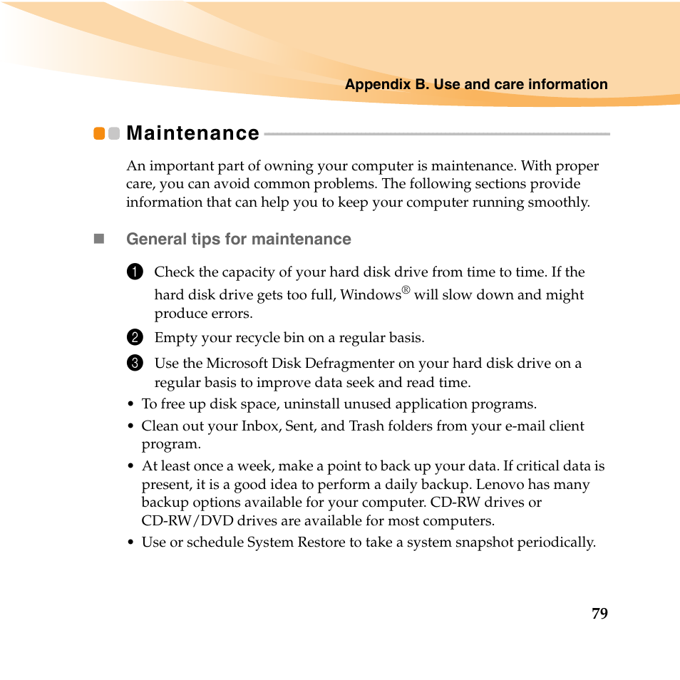 Maintenance | Lenovo IdeaPad U460 User Manual | Page 93 / 143