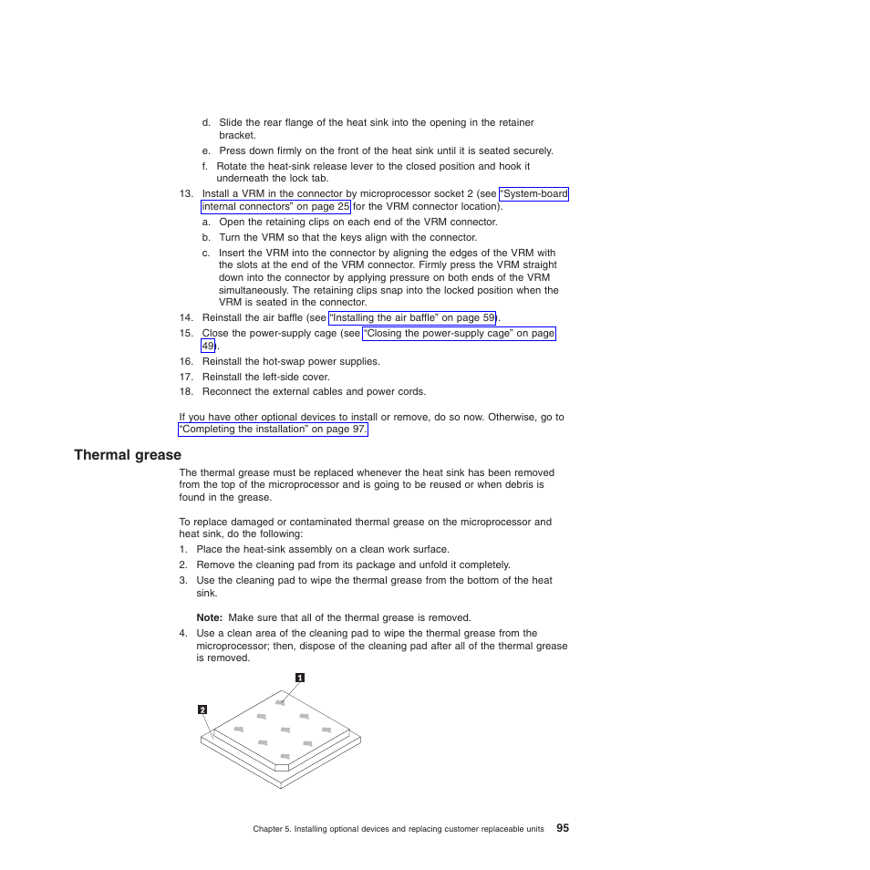 Thermal grease | Lenovo ThinkServer TD200x User Manual | Page 111 / 214