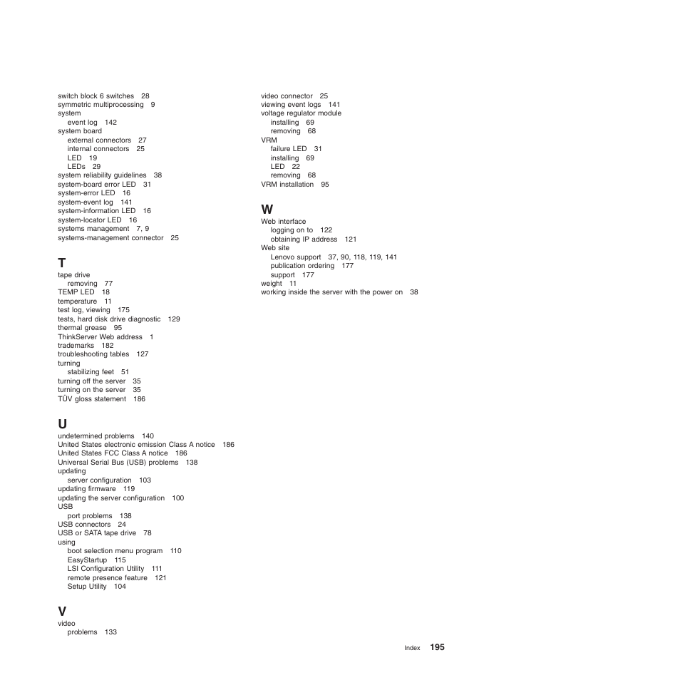 Lenovo ThinkServer TD200x User Manual | Page 211 / 214