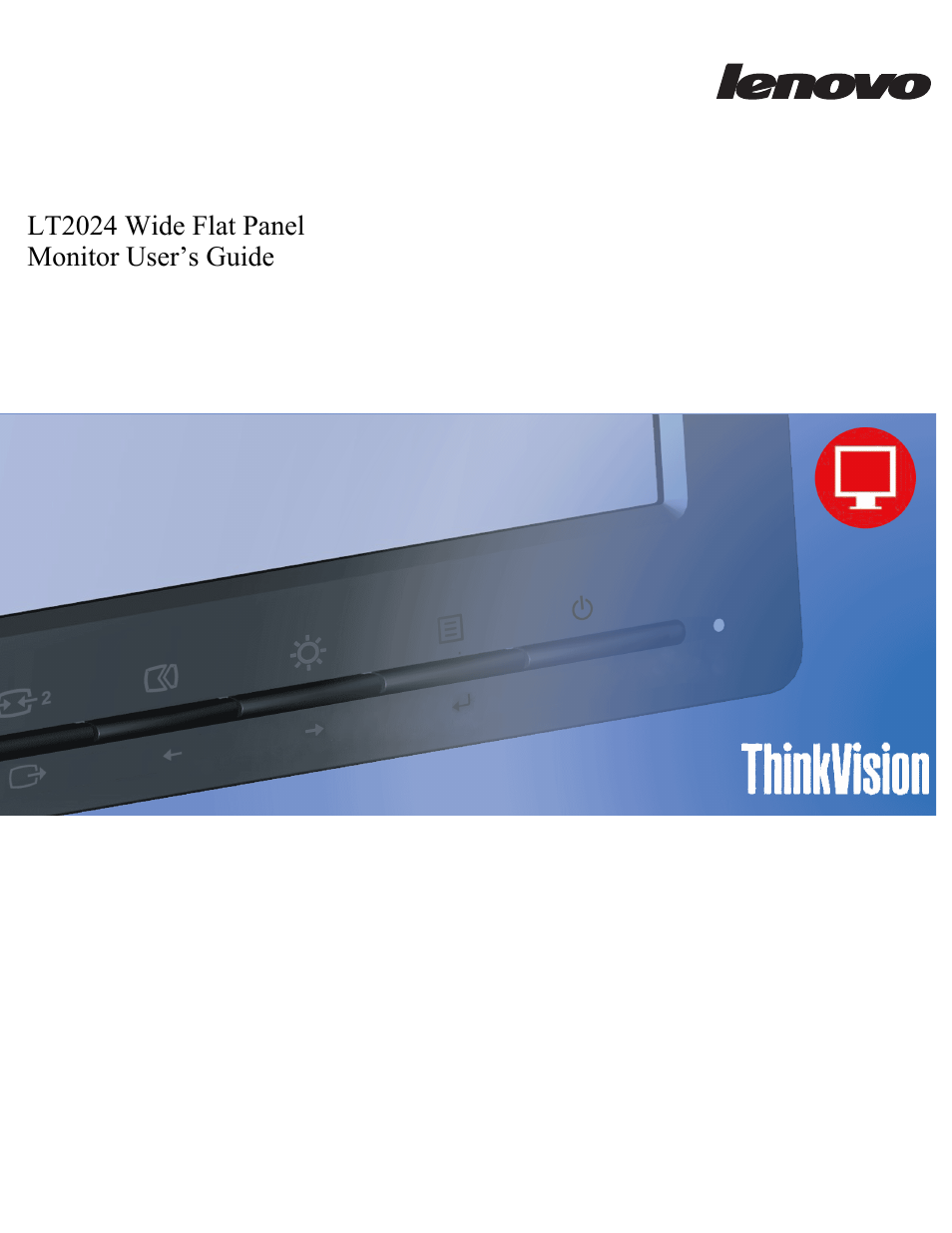 Lenovo ThinkVision LT2024 20 inch LED Backlit LCD Monitor User Manual | 36 pages