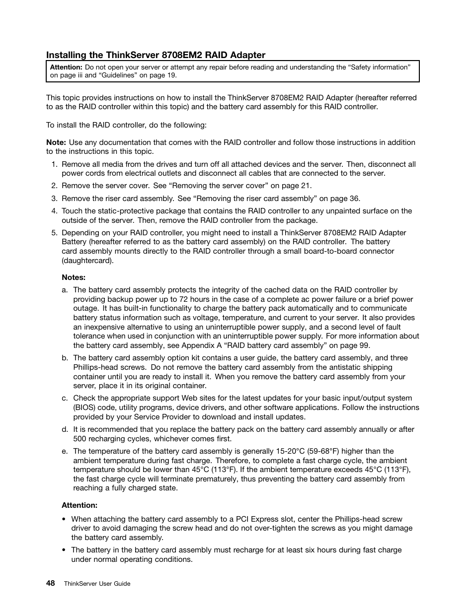 Lenovo ThinkServer RD230 User Manual | Page 60 / 134