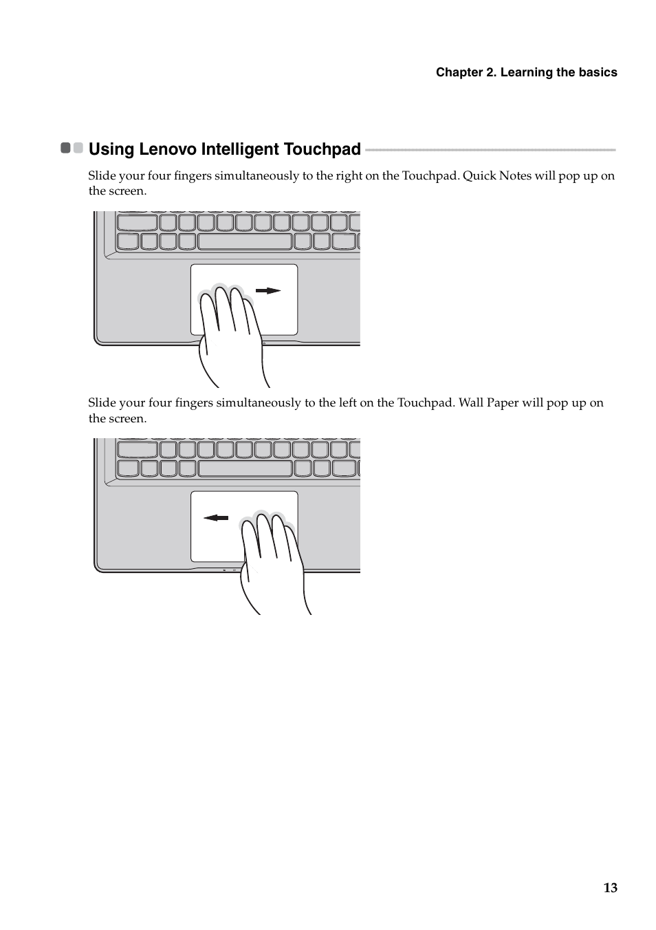 Using lenovo intelligent touchpad | Lenovo IdeaPad Y480 User Manual | Page 17 / 48