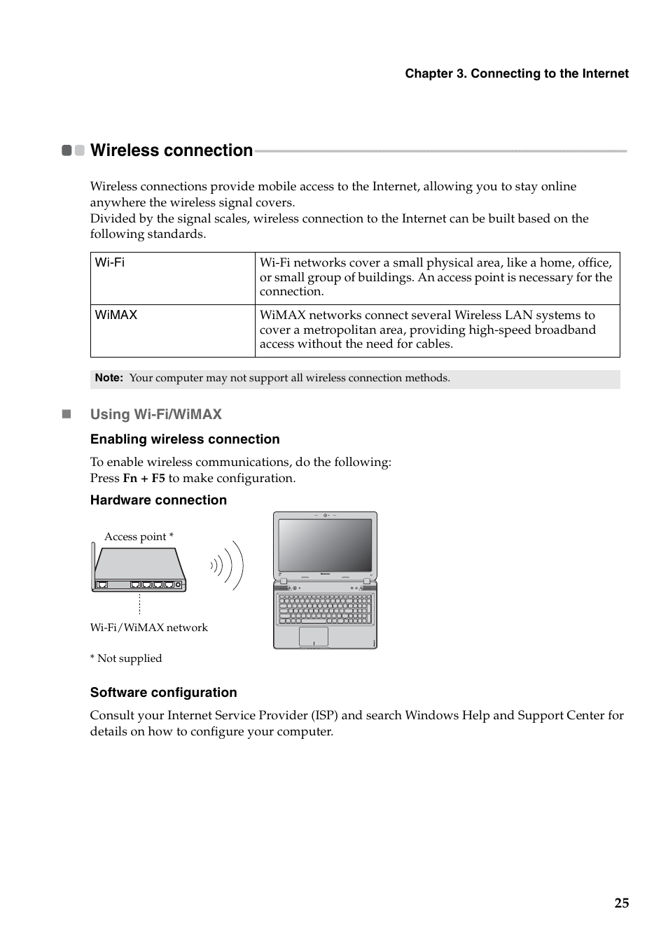 Wireless connection | Lenovo IdeaPad Y480 User Manual | Page 29 / 48