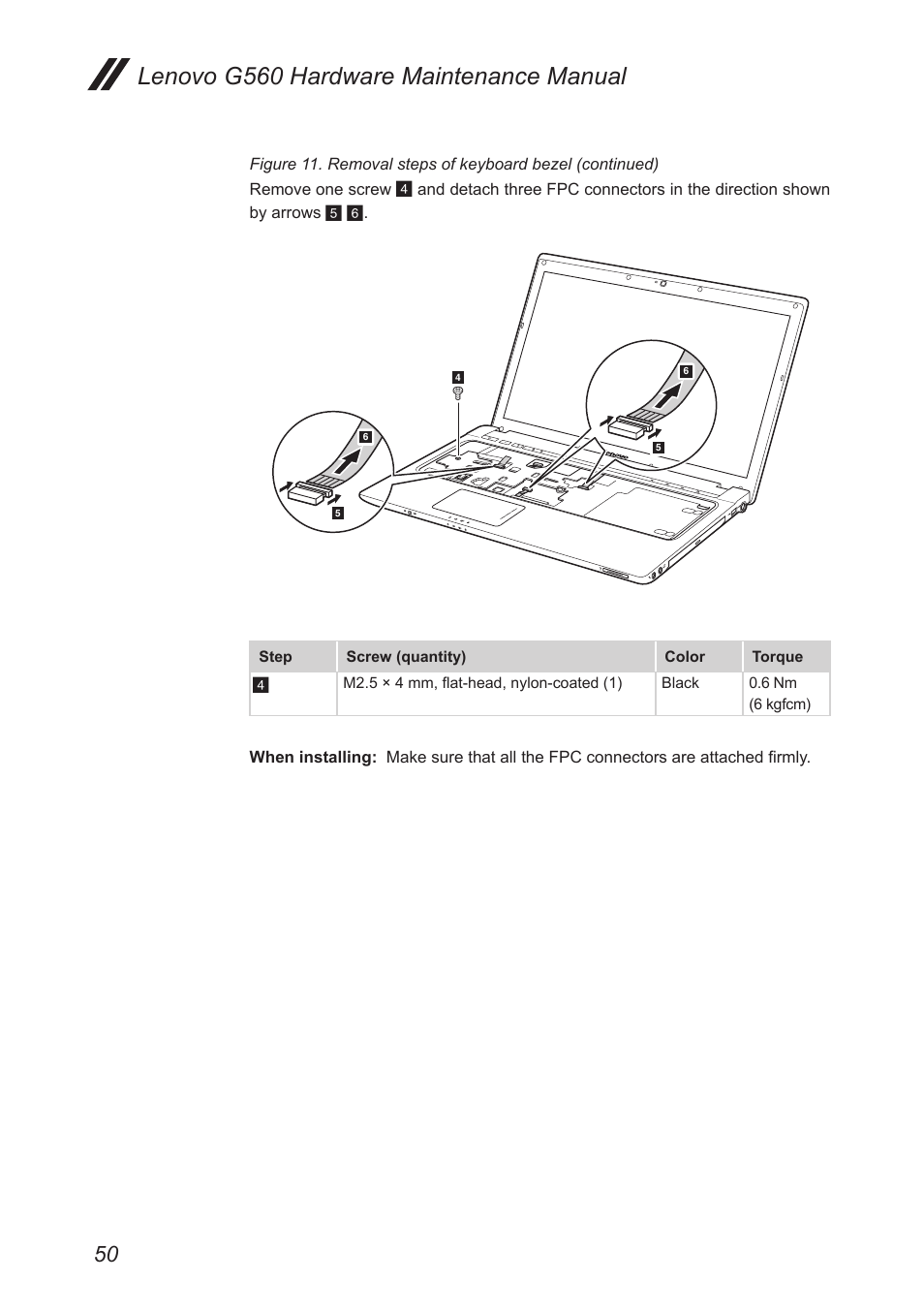 Lenovo g560 hardware maintenance manual | Lenovo G560 Notebook User Manual | Page 54 / 90