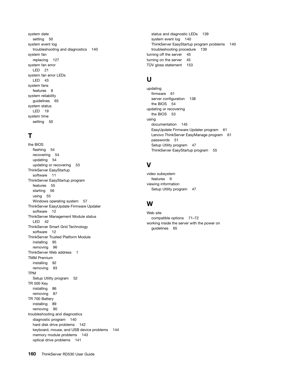 Lenovo ThinkServer RD530 User Manual | Page 172 / 174